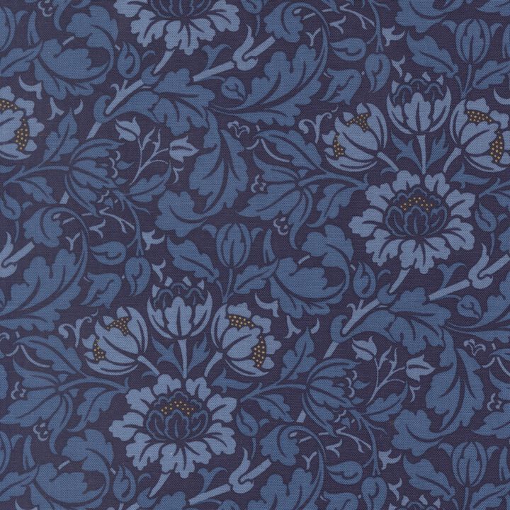Flowering Scroll Florals Twilight - 1338414 - Morris muse .jpg