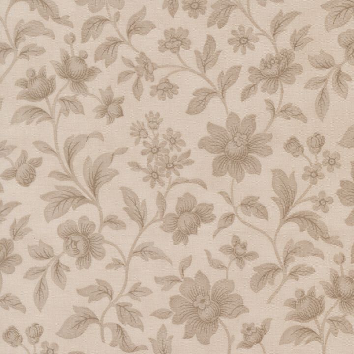 Grey flowers and leaves in beige - 44412 12 - Ambiance  - 3Sisters.jpg