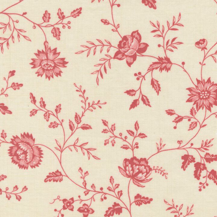 Red Flowers and Leaves in white - 13962 11 - Rouenneries - French General.jpg