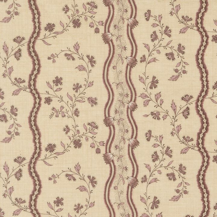 Purple flowers & Lines in cream - 13993 14 - Fleur De Paris - French General.jpg.jpg