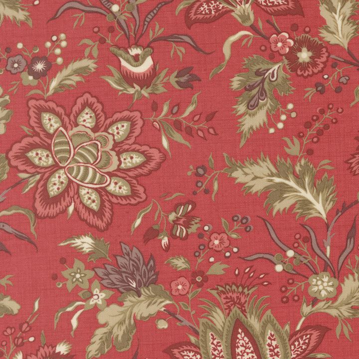 Flowers&Leaves in red - 13990 15 - Fleur De Paris - French General.jpg