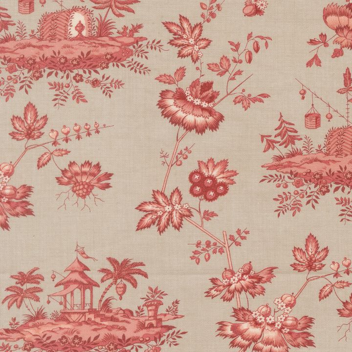 Red Flowers in grey - 13992 15 - Fleur De Paris - French General.jpg