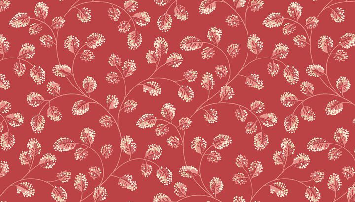 Leaves in Red - 9581R - Sweet Sixteen - Laundry Basket Quilts