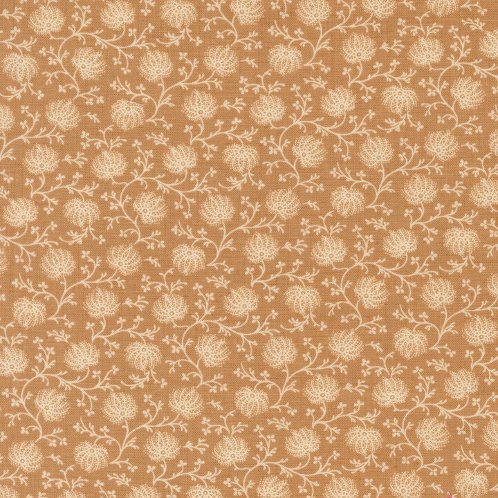 Fine cream flowers and leaves in Yellow - 13986 14 - Joie De Vivre  - French General.jpg