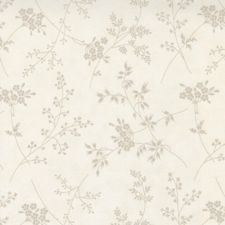 Beige flowers and leaves in white - Rendezvous 44305 11.jpg