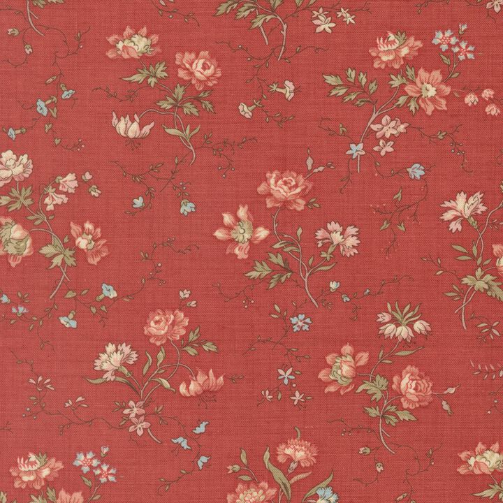 Little Flowers&Leaves in red - 13991 14 - Fleur De Paris - French General.jpg