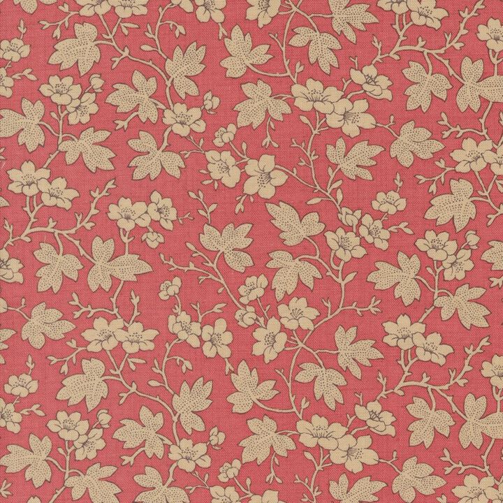 Little Flowers and Leaves in red - 13964 13 - - Rouenneries - French General.jpg