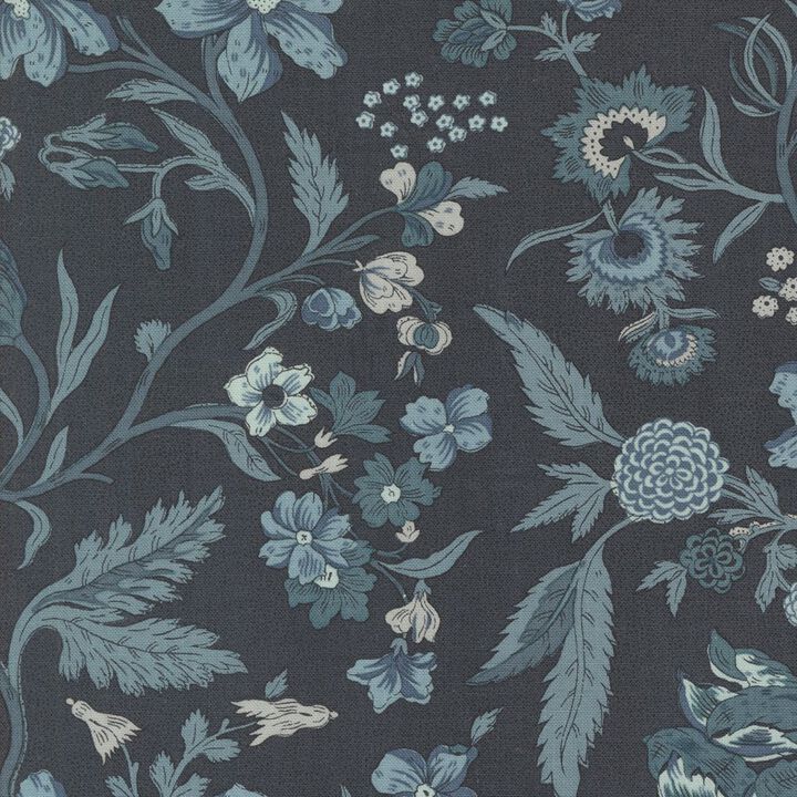 Blue Flowers in dark blue - 13970 17 - Sacre Bleu - French General.jpg